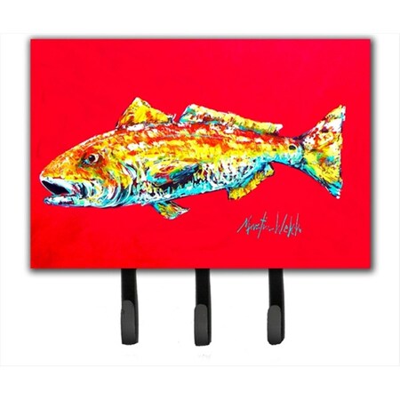 Carolines Treasures 6 x 9 In. Fish - Red Fish Alphonzo Leash or Key Holder MW1084TH68